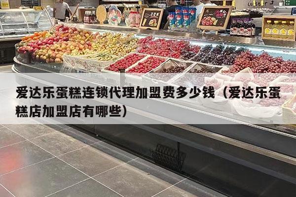 爱达乐蛋糕连锁代理加盟费多少钱（爱达乐蛋糕店加盟店有哪些）